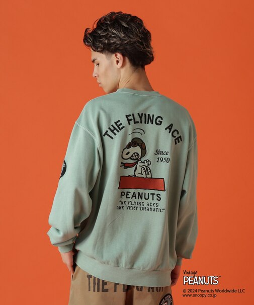 《AVIREX × PEANUTS》CREWNECK SWEAT "FLYING ACE" ／ クルーネック スウェット