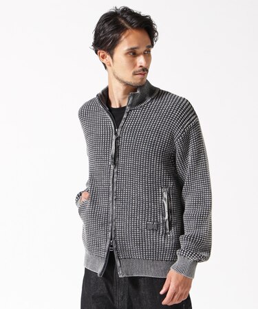 《直営店限定》FADE WASH COMMAND ZIP UP KNIT ／ フェイドウォッシュ コマンド ジップアップ ニット
