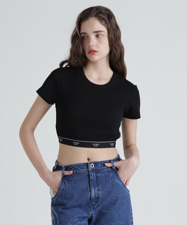 S/S LOGO RUBBER TAPE TOPS/ロゴラバーテープトップス