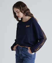 COLOR LINE BACK LOGO KNIT TOPS／カラーライン バックロゴトップス