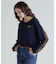 COLOR LINE BACK LOGO KNIT TOPS／カラーライン バックロゴトップス
