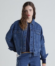 L／S EMBOSSING DENIM JACKET／エンボス デニムジャケット