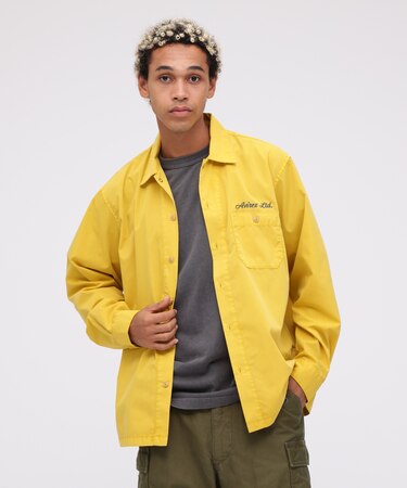 《WEB限定》FADED ONE POINT WORK SHIRT / フェイデッド ワンポイント ワークシャツ / AVIREX