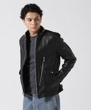 LEATHER MILITARY RIDERS JACKET／レザー ミリタリー ライダース