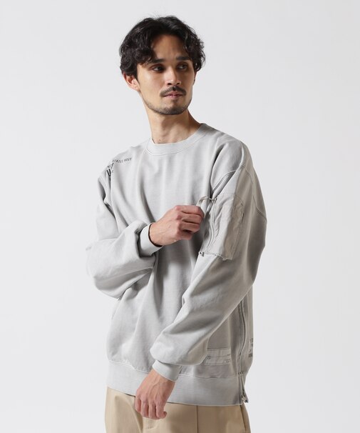 FADE WASH MIL. POCKET SWEAT ／ フェイドウォッシュ ミリタリーポケット スウェット ／ AVIREX ／