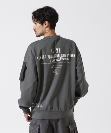 FADE WASH MIL. POCKET SWEAT ／ フェイドウォッシュ ミリタリーポケット スウェット ／ AVIREX ／