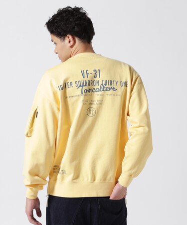 FADE WASH MIL. POCKET SWEAT ／ フェイドウォッシュ ミリタリーポケット スウェット ／ AVIREX ／
