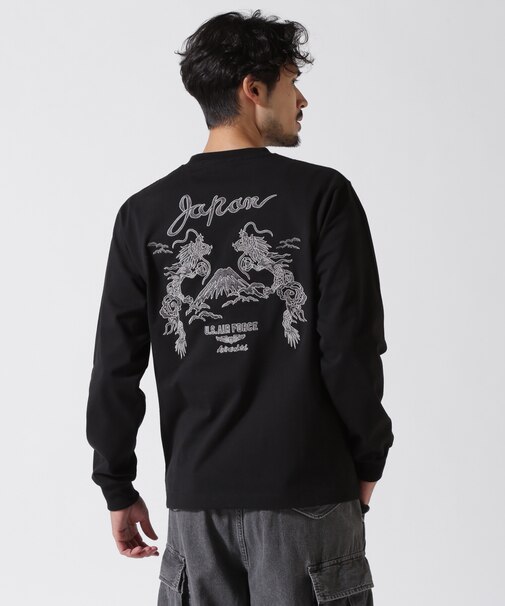 DOUBLE DRAGON SOUVENIR T-SHIRT ／ ダブルドラゴン スーベニア 長袖Tシャツ ／ AVIREX