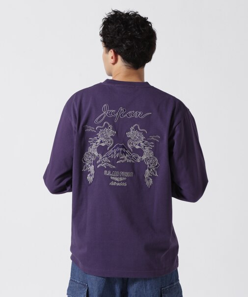 DOUBLE DRAGON SOUVENIR T-SHIRT ／ ダブルドラゴン スーベニア 長袖Tシャツ ／ AVIREX