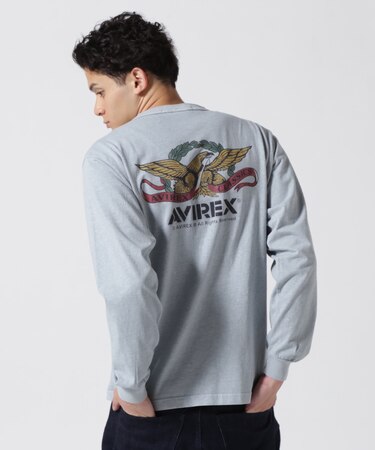 FADE WASH VINTAGE LABEL EAGLE T-SHIRT ／ フェイドウォッシュ ヴィンテージ ラベル イーグル