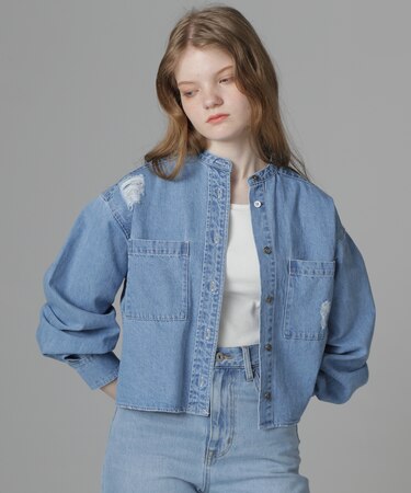 《Belle LINE》L／S DENIM SHIRT／デニムシャツ