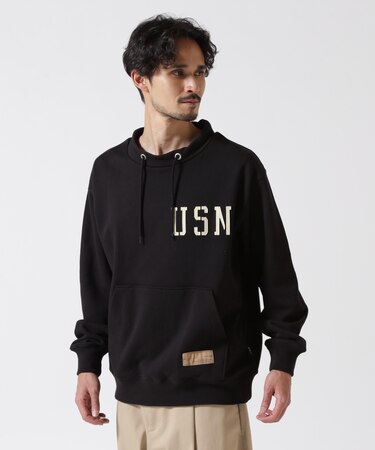 《直営店限定》US.NAVY MOCK NECK SWEAT ／ モックネックスウェット ／ AVIREX ／ アヴィレックス