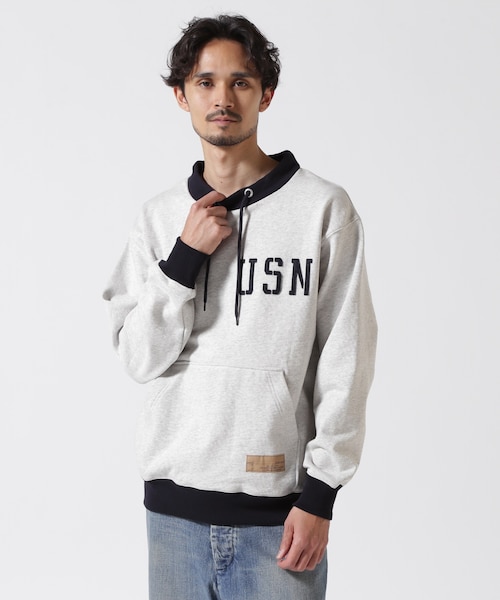 直営店限定》US.NAVY MOCK NECK SWEAT ／ モックネックスウェット