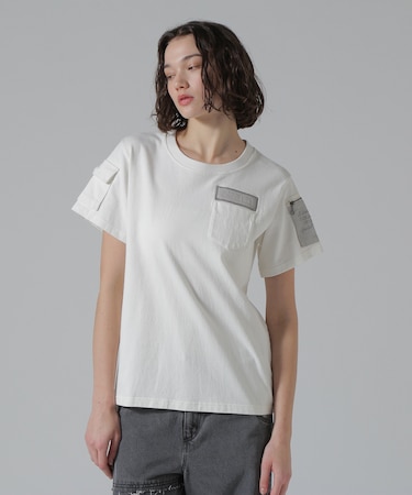 《50th Anniversary》LEATHER PATCHED FATIGUE T-SHIRT／レザーパッチ ファティーグTシャツ