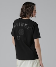 《50th Anniversary》LEATHER PATCHED VARSITY T-SHIRT／レザーパッチド バーシティーTシャツ