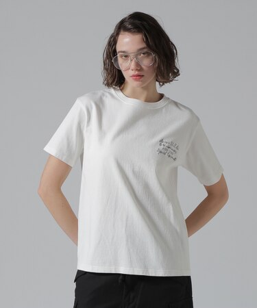 《50th Anniversary》LEATHER PATCHED VARSITY T-SHIRT／レザーパッチド バーシティーTシャツ