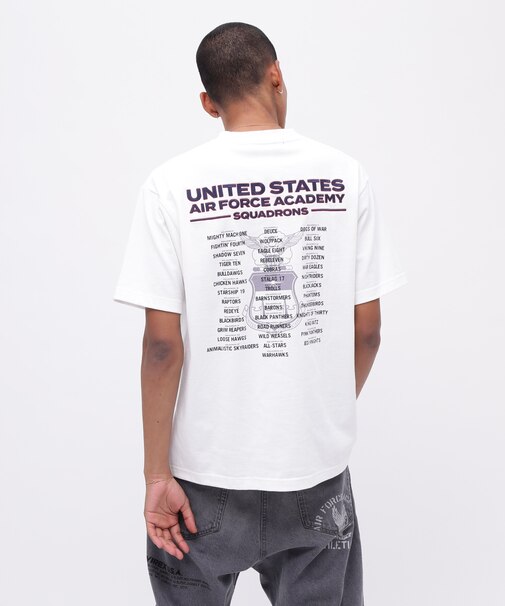 USAFA SQUADRONS EMBROIDERY T-SHIRT ／ 刺繍 半袖Tシャツ ／ AVIREX ／ アヴィレックス