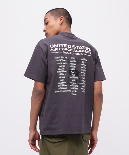 USAFA SQUADRONS EMBROIDERY T-SHIRT ／ 刺繍 半袖Tシャツ ／ AVIREX ／ アヴィレックス