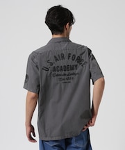 FADED WORK SHIRT "USAFA" ／ フェイド 半袖ワークシャツ ／ AVIREX ／ アヴィレックス