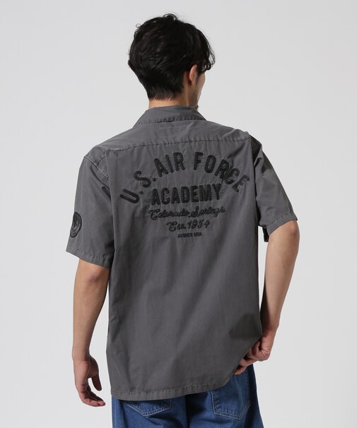 FADED WORK SHIRT "USAFA" ／ フェイド 半袖ワークシャツ ／ AVIREX ／ アヴィレックス
