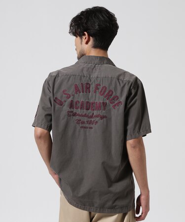 FADED WORK SHIRT "USAFA" ／ フェイド 半袖ワークシャツ ／ AVIREX ／ アヴィレックス