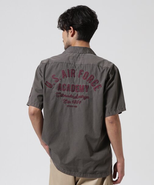 FADED WORK SHIRT "USAFA" ／ フェイド 半袖ワークシャツ ／ AVIREX ／ アヴィレックス
