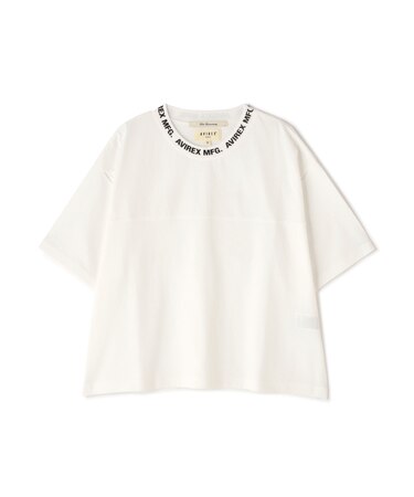 《WOMEN'S》OPEN COLLAR PRINT T-SHIRT／オープンカラープリントTシャツ