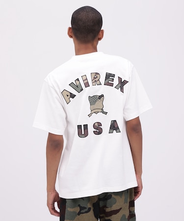 《直営店限定》VARSITY CAMO LOGO T-SHIRT ／ バーシティ カモ ロゴ 半袖Tシャツ ／ AVIREX