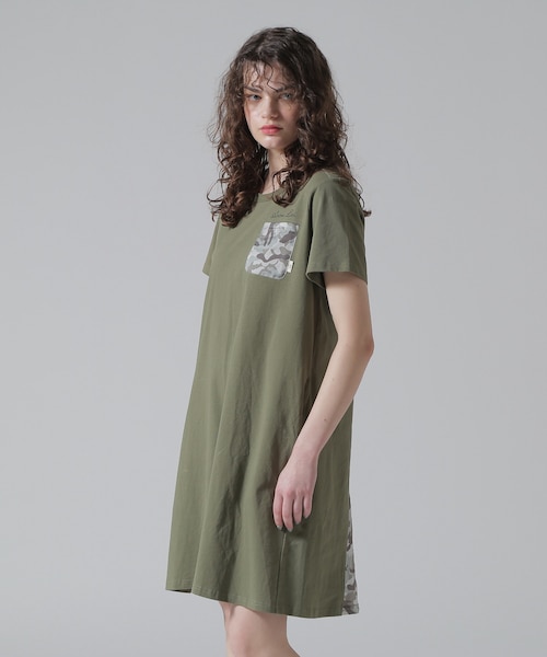 BI-COLOR FLEECE LINED DRESS｜アヴィレックスの通販｜&mall（アンド