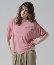 《WOMAN／直営店限定》SHEER LAYERED PRINT T-SHIRT／シアーレイヤード プリントTシャツ