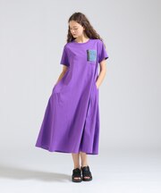 DENIM POCKET FLARE ONEPICE／デニム ポケット フレア ワンピース