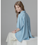 《直営店限定》WOMEN'S BACK RIBBON TENCEL SHIRTS／バックリボン テンセルシャツ