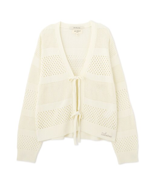 《直営店限定》MACRAME RIBBON KNIT CARDIGAN／マクラメリボンニットカーディガン