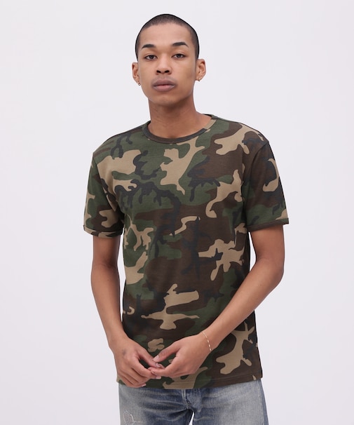 《WEB限定》DAILY RIB SHORT SLEEVE CREW NECK T-SHIRT 'CAMOUFLAGE'