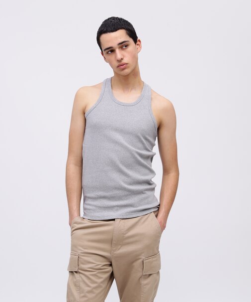 《DAILY／デイリー》RIB TANK TOP BACK CROSS／リブ タンクトップ バッククロス  デイリーウェア