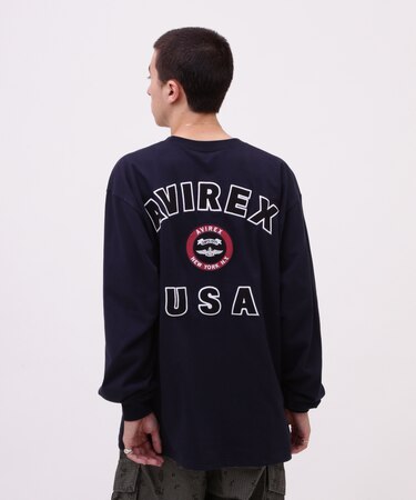 VARSITY LOGO L／S T-SHIRT ／ バーシティ ロゴ 長袖Tシャツ／ AVIREX ／アヴィレックス