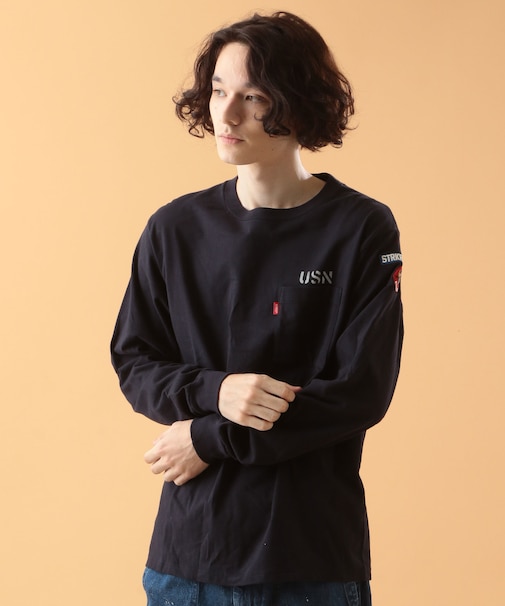 NAVAL PATCH LONGSLEEVE T-SHIRT ／ ネイバル パッチ ロングスリーブ Tシャツ ／ AVIREX