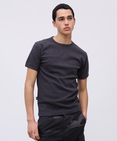 《DAILY/デイリー》RIB S/S CREW NECK T-SHIRT