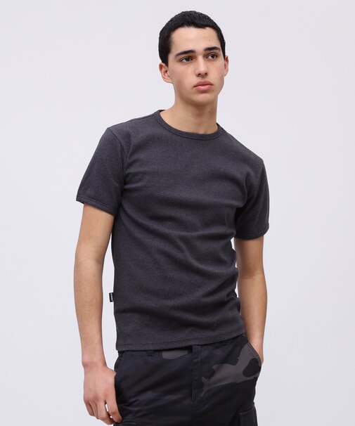 《DAILY/デイリー》RIB S/S CREW NECK T-SHIRT