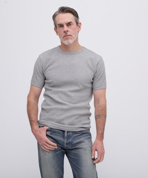《DAILY／デイリー》MINI WAFFLE S／S CREW NECK T-SHIRT／ミニワッフル 半袖 クルーネック Tシャツ