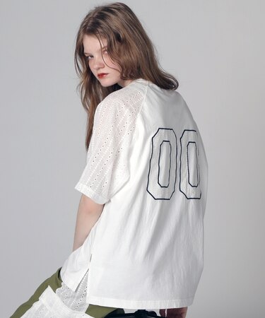 《WEB LIMITED Belle LINE》LACE NUMBERING T-SHIRT／レースナンバリングTシャツ