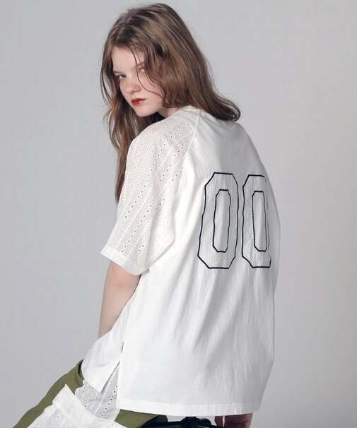 《WEB LIMITED Belle LINE》LACE NUMBERING T-SHIRT／レースナンバリングTシャツ