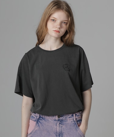《直営店限定》LACE DETAILS EMBROIDERY T-SHIRT/レースディテール刺繍Tシャツ