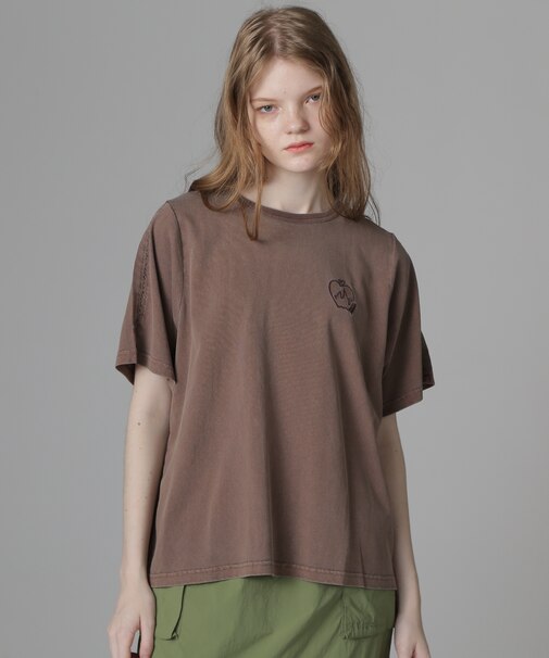 《直営店限定》LACE DETAILS EMBROIDERY T-SHIRT/レースディテール刺繍Tシャツ