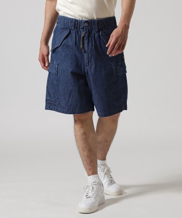 《直営店限定》DENIM EASY CARGO SHORTS ／ デニム イージーカーゴショーツ ／ AVIREX ／ アヴィレックス