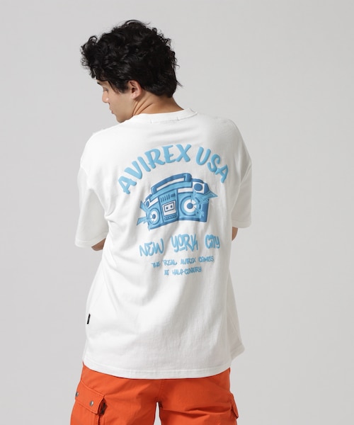 AVIREX USA 半袖シャツ ホワイト アヴィレックス AVIREX USA S/S TEE 半袖 Tシャツ ロゴ