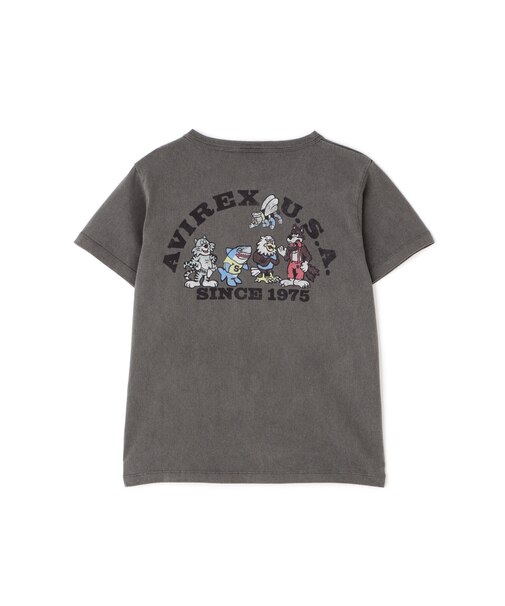 《KID'S／キッズ》FADE WASH PRINT T-SHIRT ／ フェイドウォッシュ プリント 半袖Tシャツ ／ AVIREX ／
