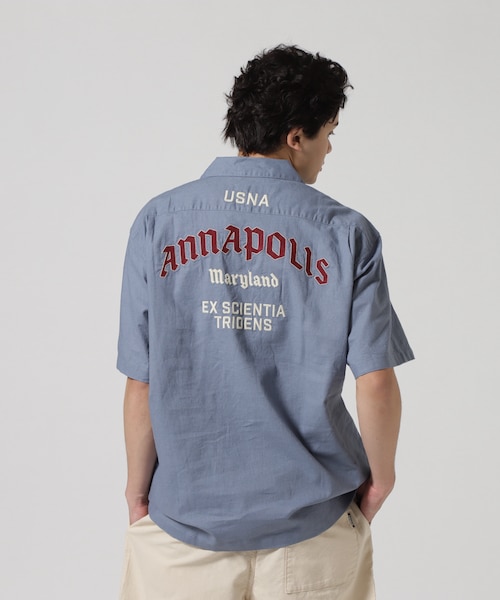 ANNAPOLIS WORK SHIRT ／ アナポリス 半袖ワークシャツ ／ AVIREX