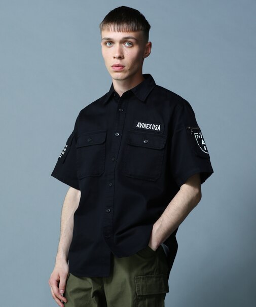 BASIC FATIGUE SHORT SLEEVE SHIRT ／ ベーシック ファティーグ 半袖シャツ ／ AVIREX ／ アヴィレッ