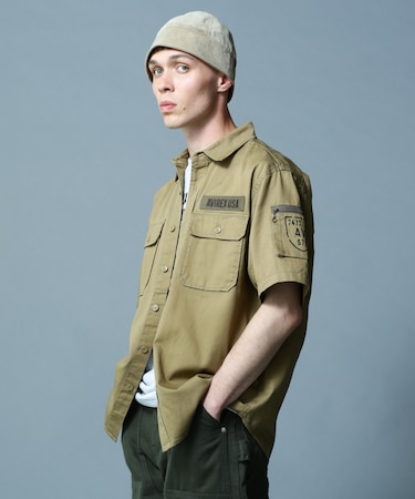 BASIC FATIGUE SHORT SLEEVE SHIRT ／ ベーシック ファティーグ 半袖シャツ ／ AVIREX ／ アヴィレッ